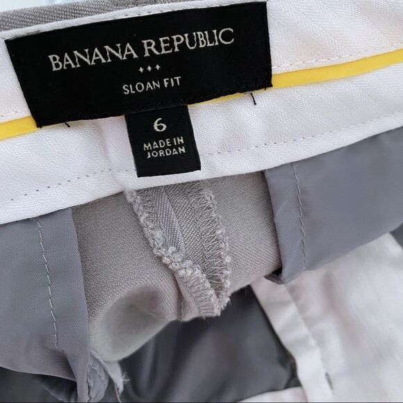 Banana Republic Sloan Crop Gray Pants SZ 6 - Picture 4 of 7